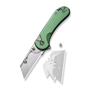 CIVIVI Knives™ Elementum Utility Button Lock C23039B-3 Green Aluminum 6Cr Stainless Steel Pocket Knife