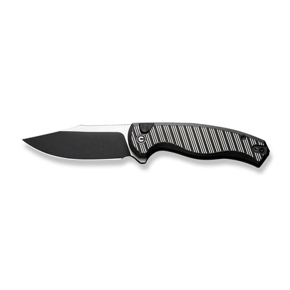 CIVIVI Knives™ Stormhowl Button Lock C23040B-1 Black & Satin Aluminum Nitro-V Stainless Steel Pocket Knife