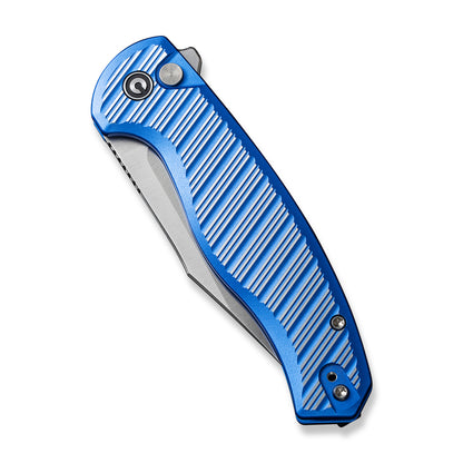 CIVIVI Knives™ Stormhowl Button Lock C23040B-2 Bright Blue & Satin Aluminum Nitro-V Stainless Steel Pocket Knife