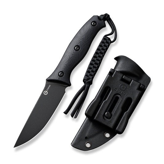 CIVIVI Knives™ Stormridge Fixed Blade C23041-1 Black G10 Nitro-V Stainless Steel Knife