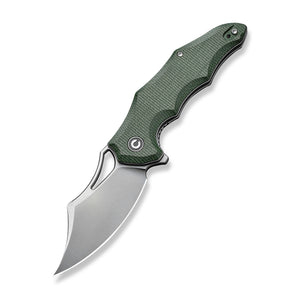 CIVIVI Knives™ Chiro Liner Lock C23046-2 Green Micarta 14C28N Stainless Steel Pocket Knife