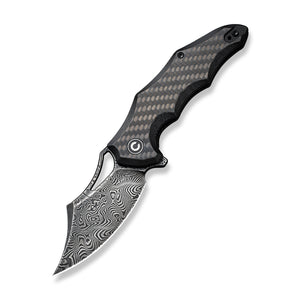 CIVIVI Knives™ Chiro Liner Lock C23046-DS1 Carbon Fiber and Black G10 Damascus Steel Pocket Knife