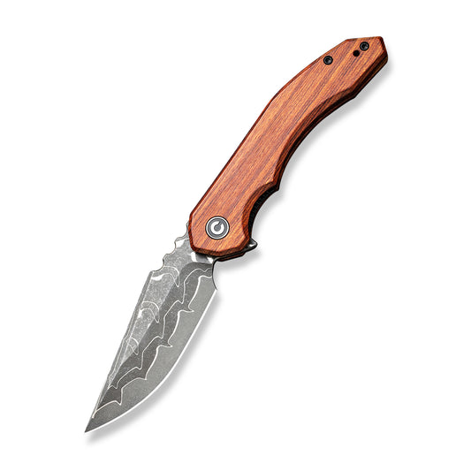 CIVIVI Knives™ Bluetick Liner Lock C23050-DS1 Guibourtia Wood Damascus Steel Pocket Knife