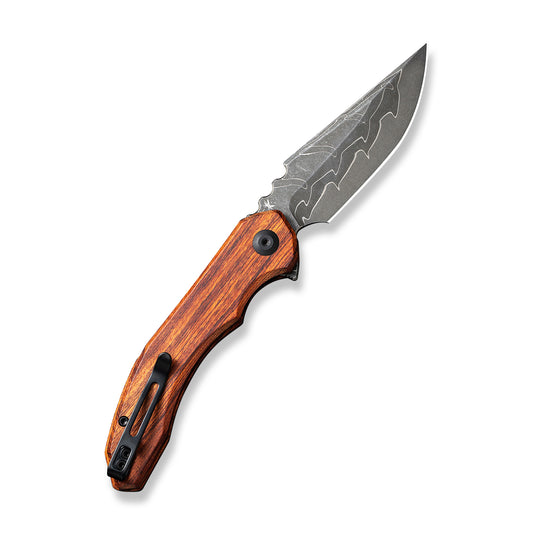 CIVIVI Knives™ Bluetick Liner Lock C23050-DS1 Guibourtia Wood Damascus Steel Pocket Knife