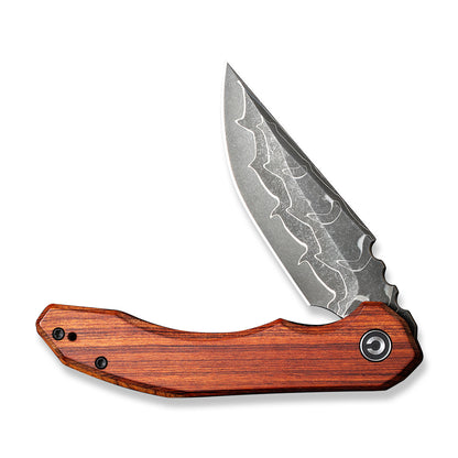 CIVIVI Knives™ Bluetick Liner Lock C23050-DS1 Guibourtia Wood Damascus Steel Pocket Knife