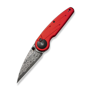 CIVIVI Knives™ Starflare Button Lock C23052-DS1 Red Aluminum Damascus Steel Pocket Knife
