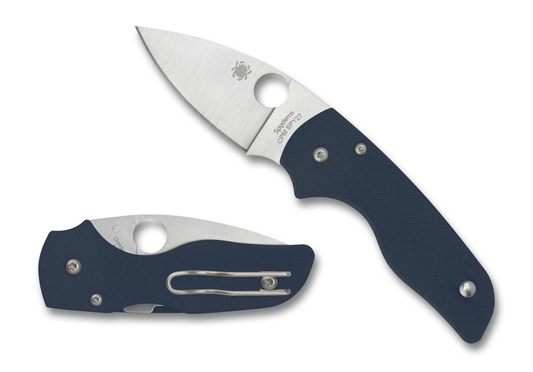 Spyderco Knives™ Lil Native Compression Lock C230GPCBL Cobalt Blue G10 CPM-SPY27 Stainless Steel Pocket Knife