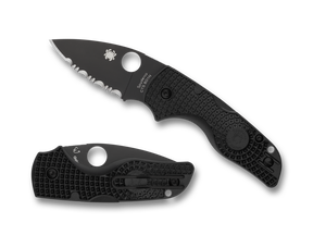 Spyderco Knives™ Lil' Native Back Lock C230SBBK Black FRN CTS BD1N Stainless Steel Pocket Knife