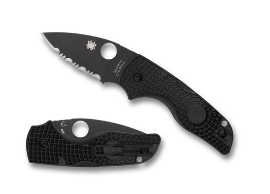 Spyderco Knives™ Lil' Native Back Lock C230SBBK Black FRN CTS BD1N Stainless Steel Pocket Knife