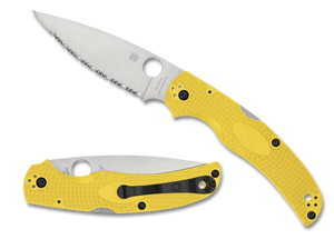 Spyderco Knives™ Native Chief Lockback C244SYL Yellow FRN CPM MagnaCut Stainless Steel Pocket Knife
