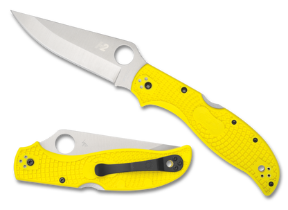 Spyderco Knives™ Stretch 2 Xl Lockback C258PYL Yellow FRN H-2 Stainless Steel Pocket Knife