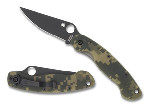 Spyderco Knives™ Military Liner Lock C36GPCMOBK Camo G-10 CPM S30V Stainless Steel Pocket Knife