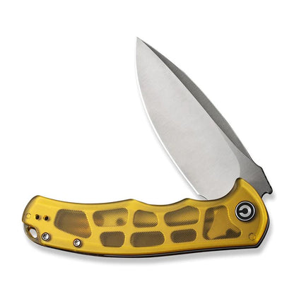 CIVIVI Knives™ Praxis Liner Lock C803L Amber Ultem 9Cr18MoV Stainless Steel Pocket Knife