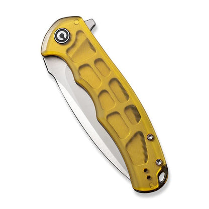 CIVIVI Knives™ Praxis Liner Lock C803L Amber Ultem 9Cr18MoV Stainless Steel Pocket Knife