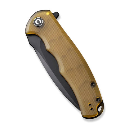 CIVIVI Knives™ Praxis Liner Lock C803M Amber Ultem 9Cr18MoV Stainless Steel Pocket Knife