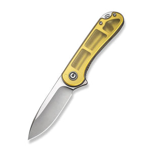 CIVIVI Knives™ Elementum Liner Lock C907A-4 Amber Ultem D2 Semi-Stainless Steel Pocket Knife