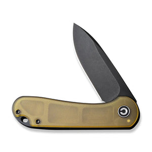 CIVIVI Knives™ Elementum Liner Lock C907A-5 Amber Ultem D2 Semi-Stainless Steel Pocket Knife