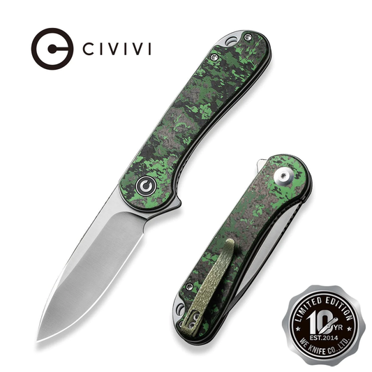 CIVIVI Knives™ Elementum Liner Lock C907A-6 Jungle Wear Fat Carbon Fiber CPM S35VN Stainless Steel Pocket Knife