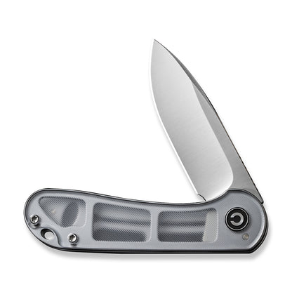 CIVIVI Knives™ Elementum Liner Lock C907A-7 Translucent Polished Lexan D2 Semi-Stainless Steel Pocket Knife