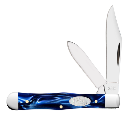 W.R. Case XX Knives Swell Center Jack 23444 Blue Pearl Kirinite Stainless Pocket Knife