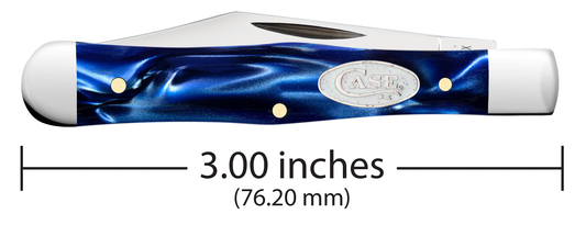W.R. Case XX Knives Swell Center Jack 23444 Blue Pearl Kirinite Stainless Pocket Knife
