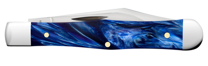W.R. Case XX Knives Swell Center Jack 23444 Blue Pearl Kirinite Stainless Pocket Knife
