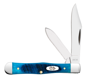 W.R. Case XX Knives Swell Center Jack 25587 Caribbean Blue Bone Stainless Pocket Knife