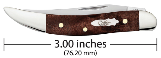 W.R. Case XX Knives Toothpick 64066 Smooth Maple Burl Wood Stainless Pocket Knife