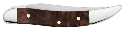 W.R. Case XX Knives Toothpick 64066 Smooth Maple Burl Wood Stainless Pocket Knife