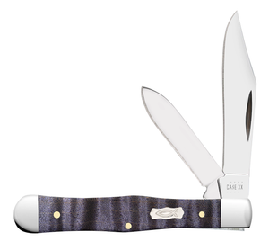 W.R. Case XX Knives Swell Center Jack 80543 Purple Curly Maple Wood Stainless Pocket Knife