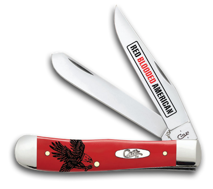 Case XX™ Knives Trapper Red Blooded American Red Synthetic Stainless Pocket Knife