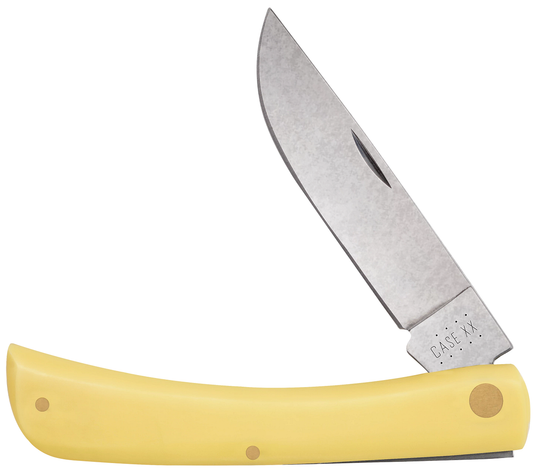 W.R. Case XX Knives Yellow Delrin Sodbuster Carbon Steel Pocket Knife 00038