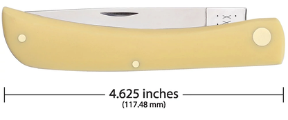 W.R. Case XX Knives Yellow Delrin Sodbuster Carbon Steel Pocket Knife 00038