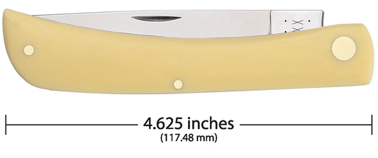 W.R. Case XX Knives Yellow Delrin Sodbuster Carbon Steel Pocket Knife 00038