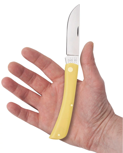W.R. Case XX Knives Yellow Delrin Sodbuster Carbon Steel Pocket Knife 00038
