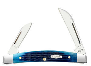 W.R. Case XX Knives Small Congress 02845 Jigged Blue Bone Stainless Pocket Knife