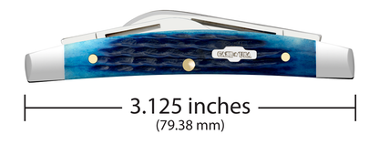 W.R. Case XX Knives Small Congress 02845 Jigged Blue Bone Stainless Pocket Knife