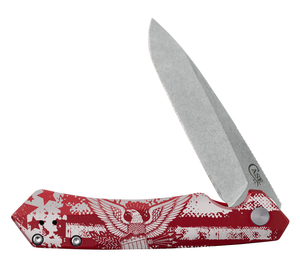 W.R. Case XX Knives Kinzua 6776 Frame Lock Red Aluminum S35VN Stainless Steel Pocket Knife 06776