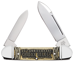W.R. Case XX Knives Select 25th Ann 1/400 Canoe Natural Bone 10417 Pocket Knife