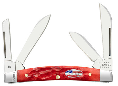 W.R. Case XX Knives Small Congress 10747 Standard Jig Dark Red Bone Stainless Steel Pocket Knife