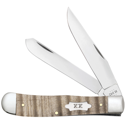 W.R. Case XX Knives Trapper 10787 Natural Curly Maple Wood Stainless Pocket Knife