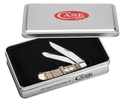 W.R. Case XX Knives Trapper 10787 Natural Curly Maple Wood Stainless Pocket Knife