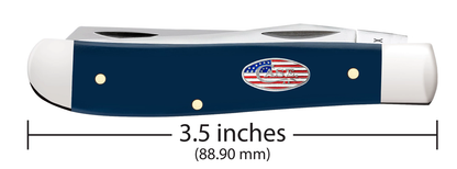 W.R. Case XX Knives Mini Trapper USA Navy Blue Synthetic 10856 Stainless Pocket Knife