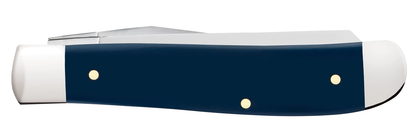 W.R. Case XX Knives Mini Trapper USA Navy Blue Synthetic 10856 Stainless Pocket Knife