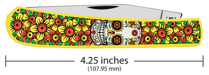 Case XX™ Knives Canvas Series Sugar Skull 10946 Trapper Stainless Pocket Knife