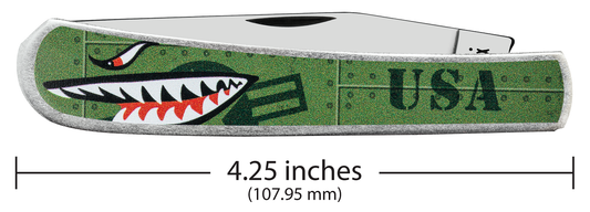 Case XX™ Knives Canvas Series Nose Art Half Trapper 10958 Stainless Pocket Knife