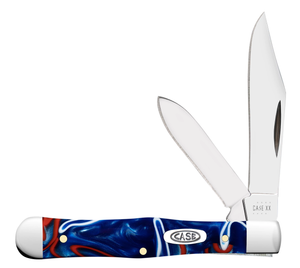 W.R. Case XX Knives Swell Center Jack 11220 Patriotic Kirinite Stainless Pocket Knife
