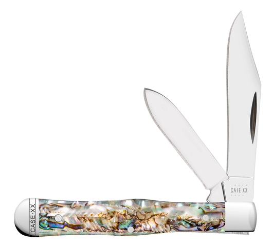 W.R. Case XX Knives Swell Center Jack 12024 Abalone Stainless Pocket Knife