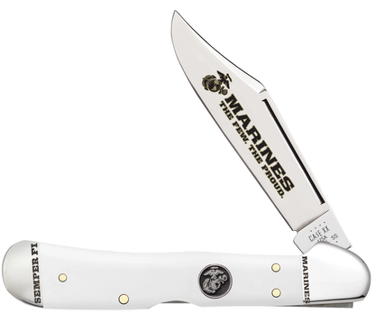 Case XX™ Knives U.S. Marines Semper Fi Copperlock White Synthetic 13201 Stainless