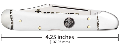 Case XX™ Knives U.S. Marines Semper Fi Copperlock White Synthetic 13201 Stainless